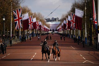 Qatari visit live: King Charles, Prince William and Kate Middleton welcome Qatar emir 8 Police officers on The Mall in London during the state visit to the UK of the Emir of Qatar Sheikh Tamim bin Hamad Al Thani and his wife Sheikha Jawaher